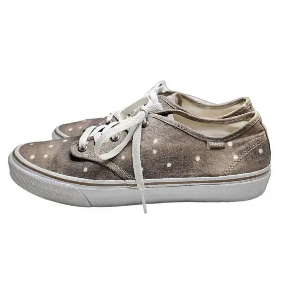 VANS Brown Washed Polka Dot Athletic Shoes Women's Size US 11 Lace Up Classics - Picture 9 of 11